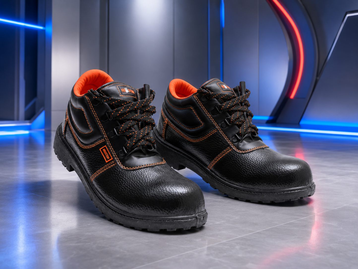 Industrial safety shoes supplied by Ghanshyam Fire and Safety