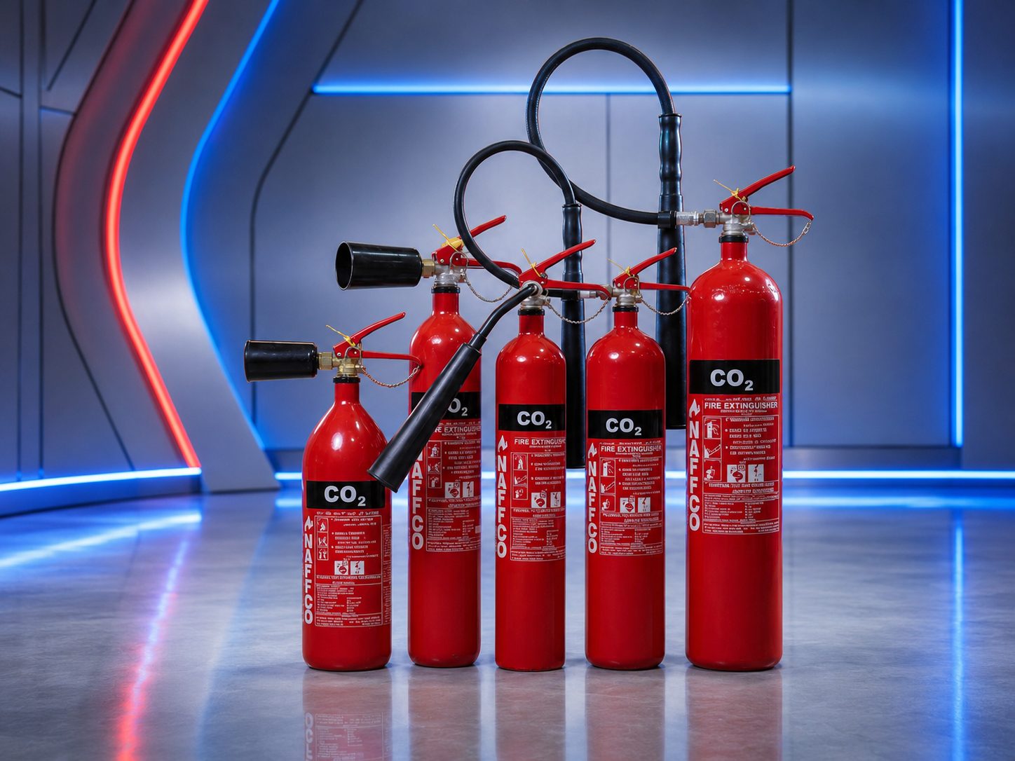 Fire extinguishers supplied by Ghanshyam Fire and Safety