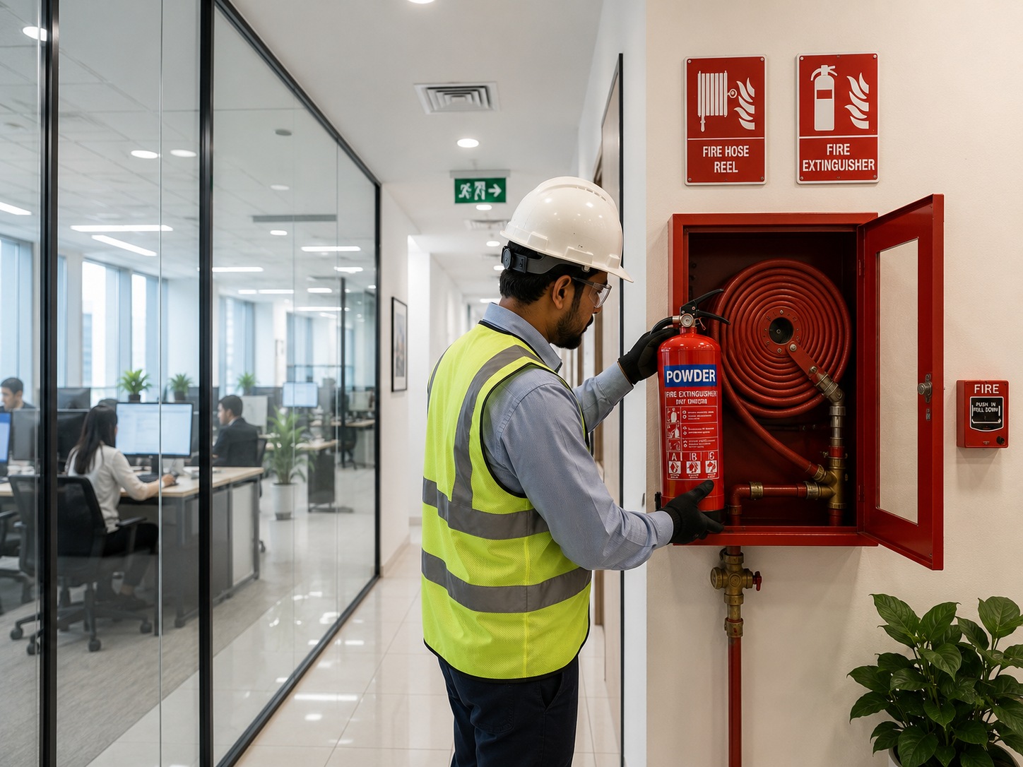 Fire safety systems for offices and commercial buildings