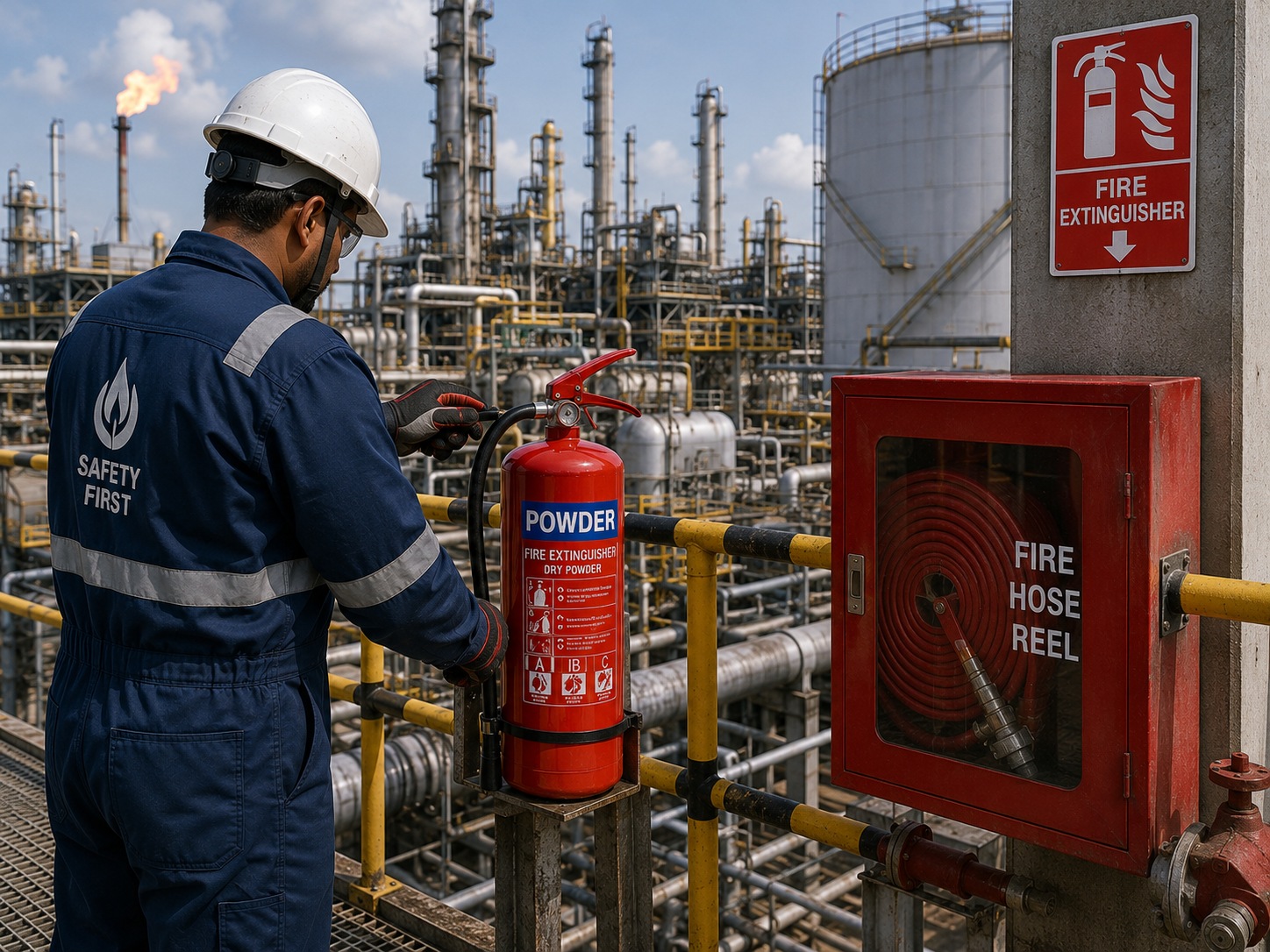 Industrial fire safety solutions for oil and gas industries