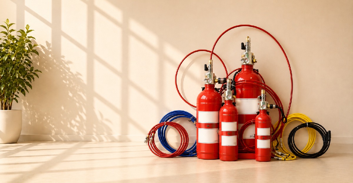 Linear Pneumatic Fire Detection and Suppression System