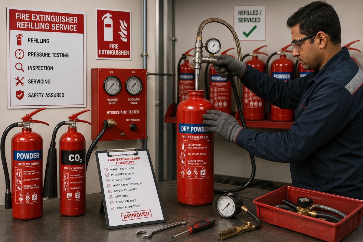 Fire Extinguisher Refilling Work